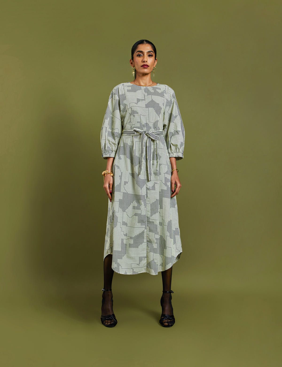 CASA DRESS - BROKEN LINES - image 1