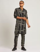 SHERWOOD KURTA MAZE - BLACK view 1