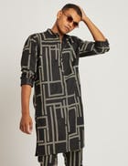 SHERWOOD KURTA MAZE - BLACK view 5