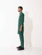 HAZEL CONTRA KURTA- GREEN view 5