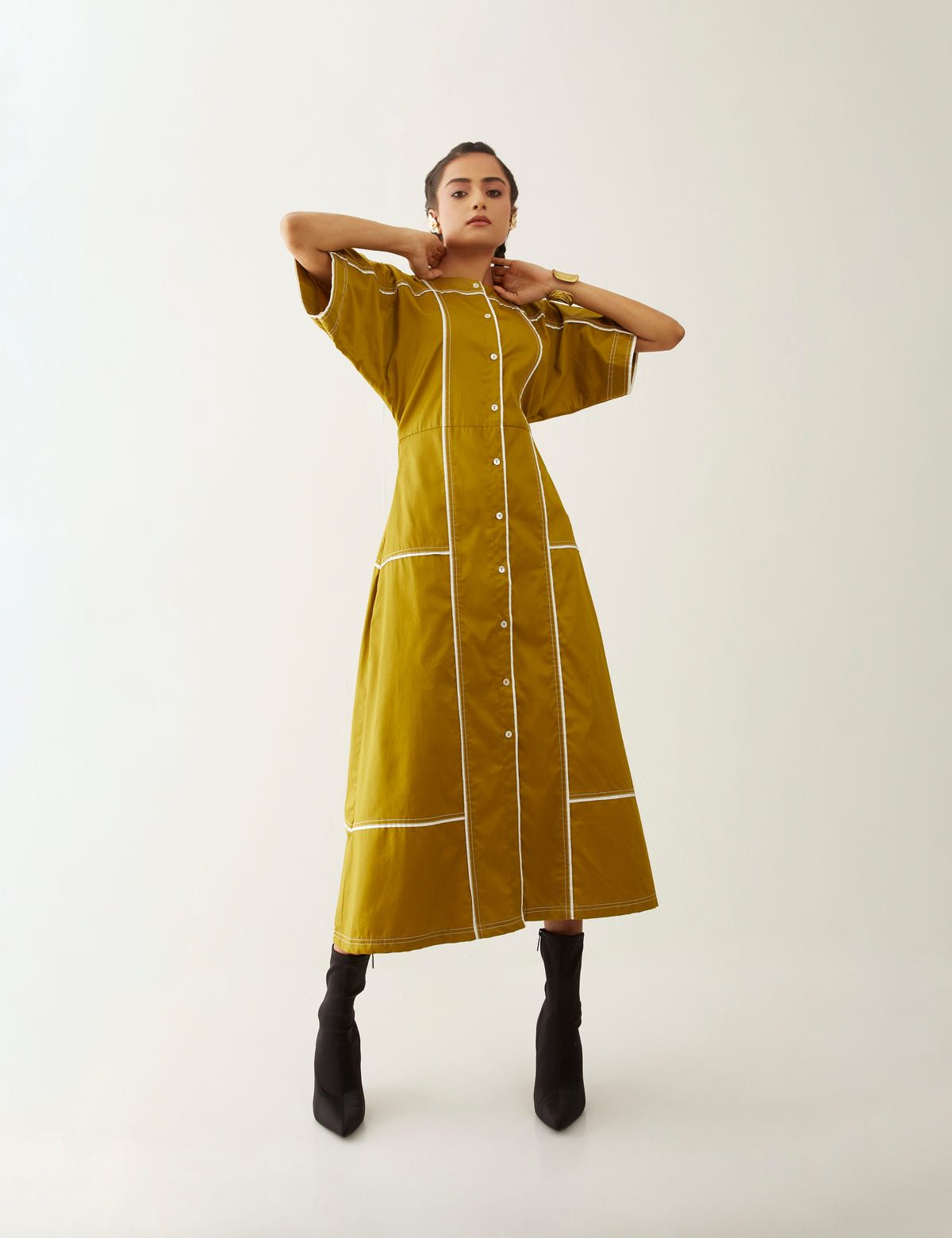MAINE DRESS - GOLD - image 1