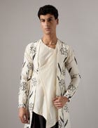 Orion Estate Kurta Set - Off White view 4