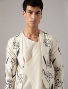 Orion Estate Kurta Set - Off White view 6