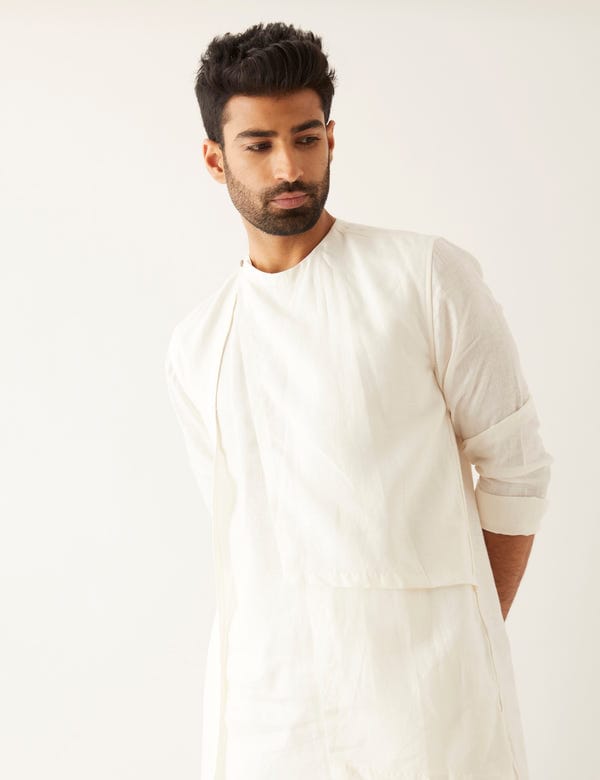 SON OF A NOBLE - SNOB — EMIR - KURTA - WHITE