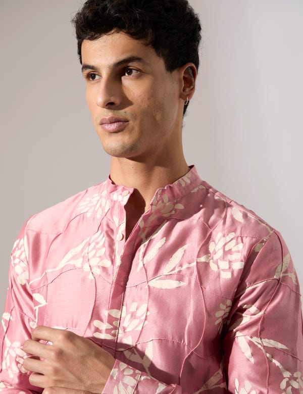 SON OF A NOBLE - SNOB — Quentin Paradise Kurta Set - Pink