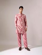 Quentin Paradise Kurta Set - Pink view 2