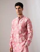 Quentin Paradise Kurta Set - Pink view 6