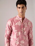 Quentin Paradise Kurta Set - Pink view 7