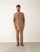 BAB FUZZ SHIRT SET - BROWN view 3