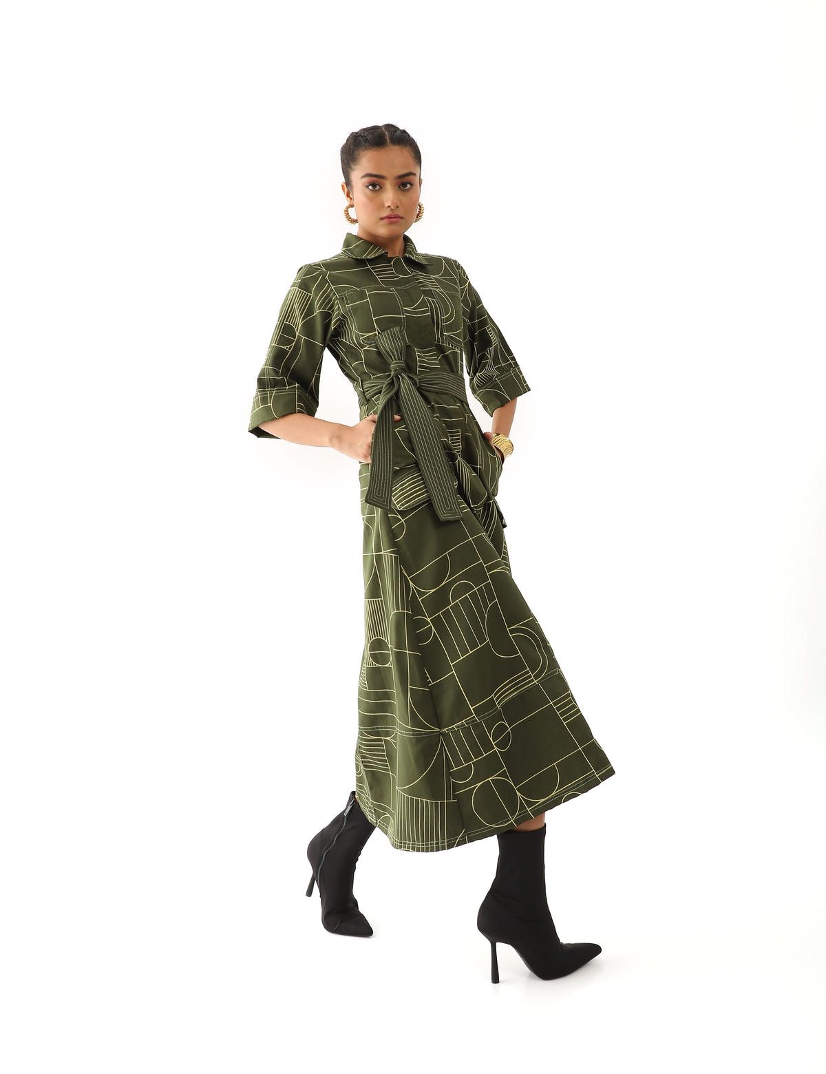 SUKIRO DRESS - PINE - image 2
