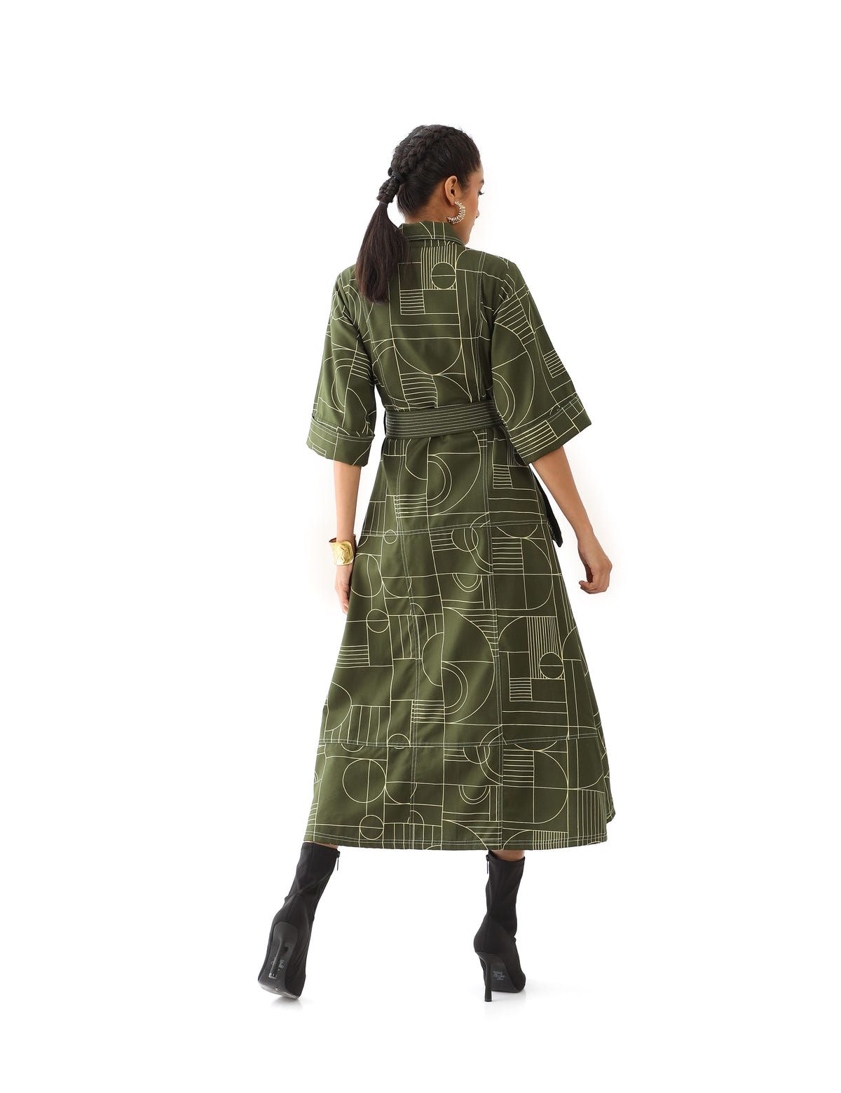 SUKIRO DRESS - PINE - image 3