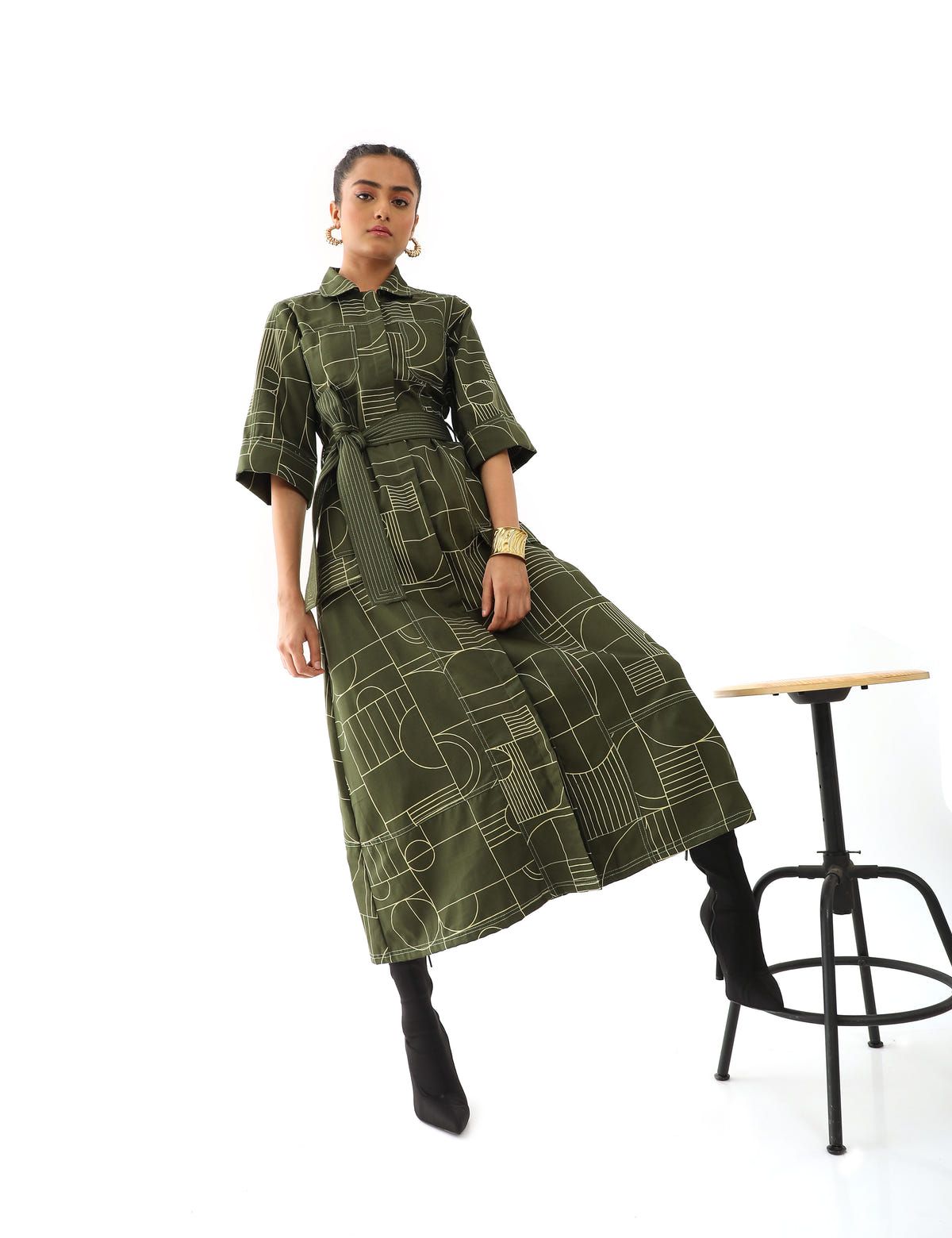 SUKIRO DRESS - PINE - image 4