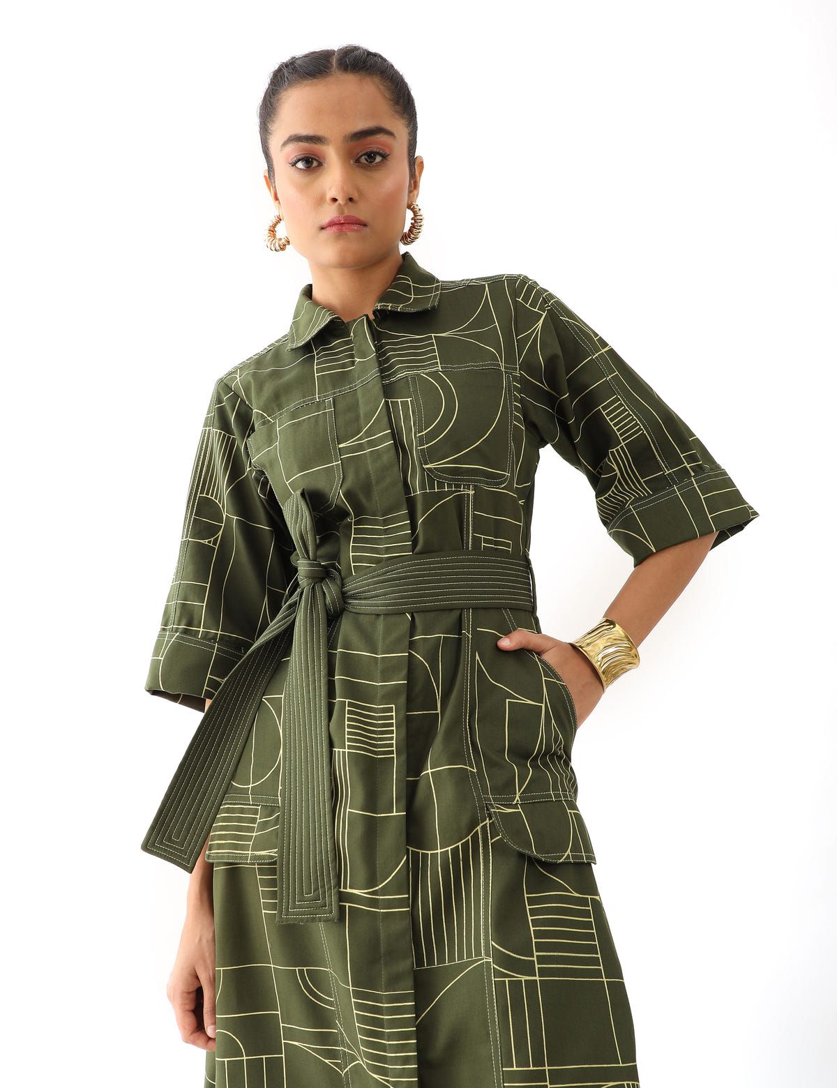 SUKIRO DRESS - PINE - image 5