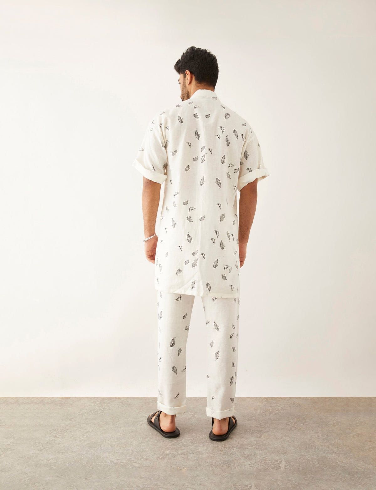 HAARIS LEAF SHIRT SET - WHITE - image 3