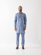 DECLAN BOTANICA KURTA SET - BLUE view 2