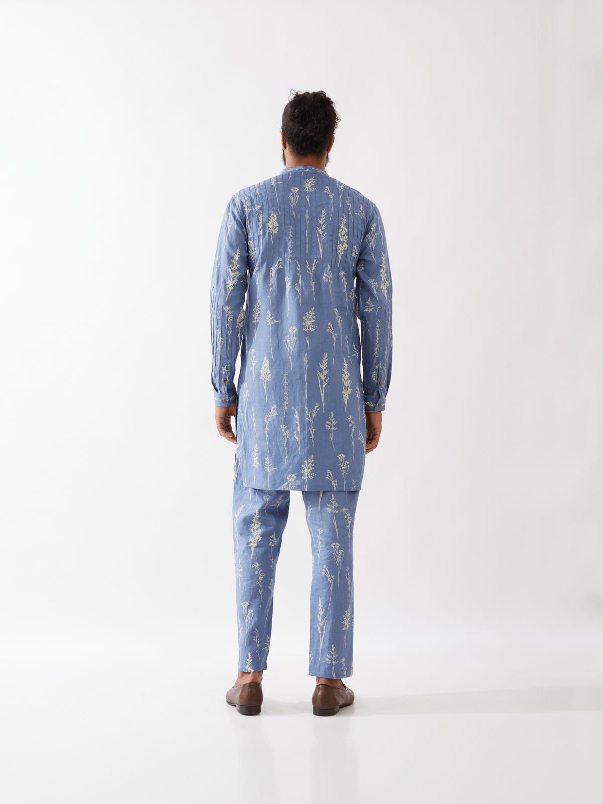 DECLAN BOTANICA KURTA SET - BLUE - image 4