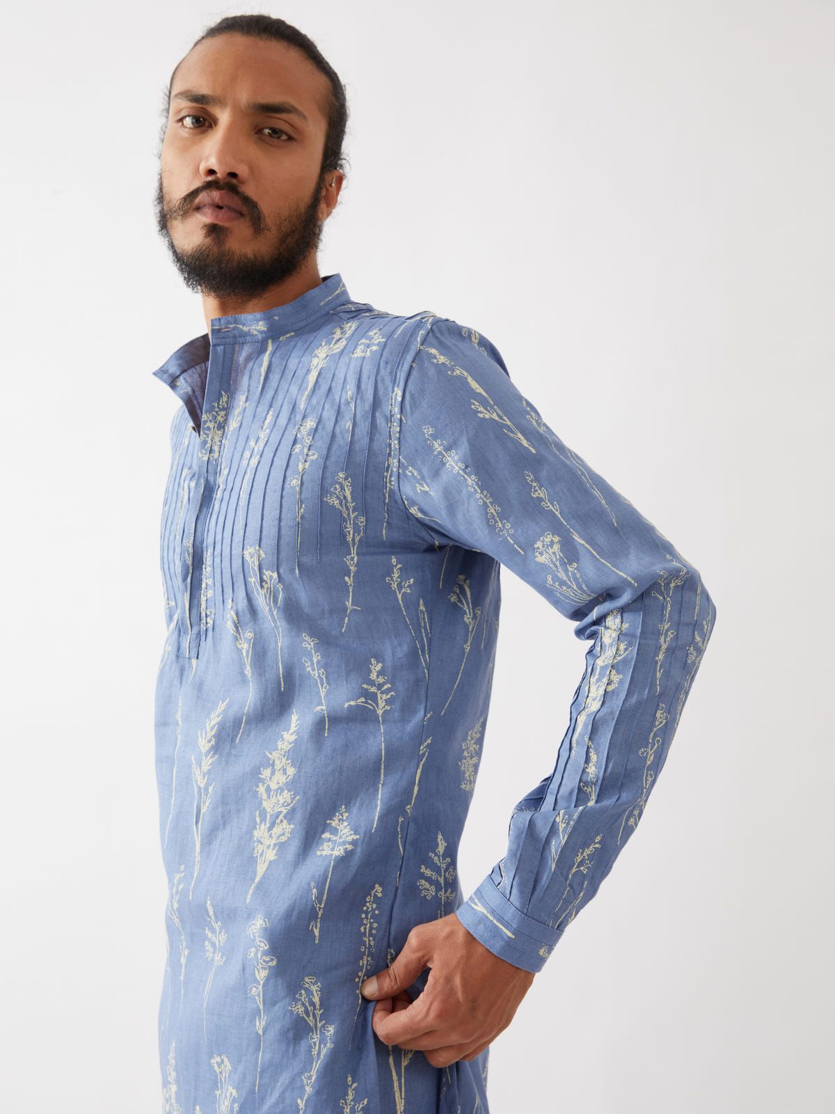 DECLAN BOTANICA KURTA SET - BLUE - image 6
