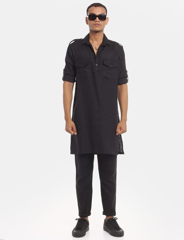 SON OF A NOBLE - SNOB — Kabul - Kurta - Black