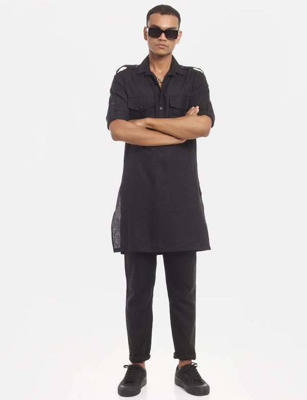 SON OF A NOBLE - SNOB — Kabul - Kurta - Black