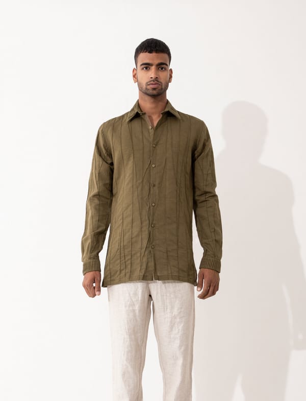 SON OF A NOBLE - SNOB — KENSHI SHIRT - BROWN