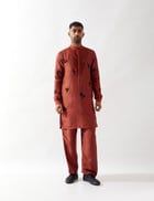 NASH KURTA SET - MAROON view 3