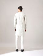 Lucas Shibori and Dots Kurta Set - White view 6