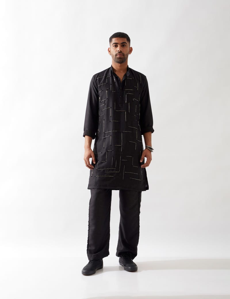NOAH KURTA SET - BLACK