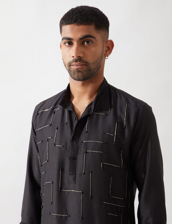SON OF A NOBLE - SNOB — NOAH KURTA SET - BLACK