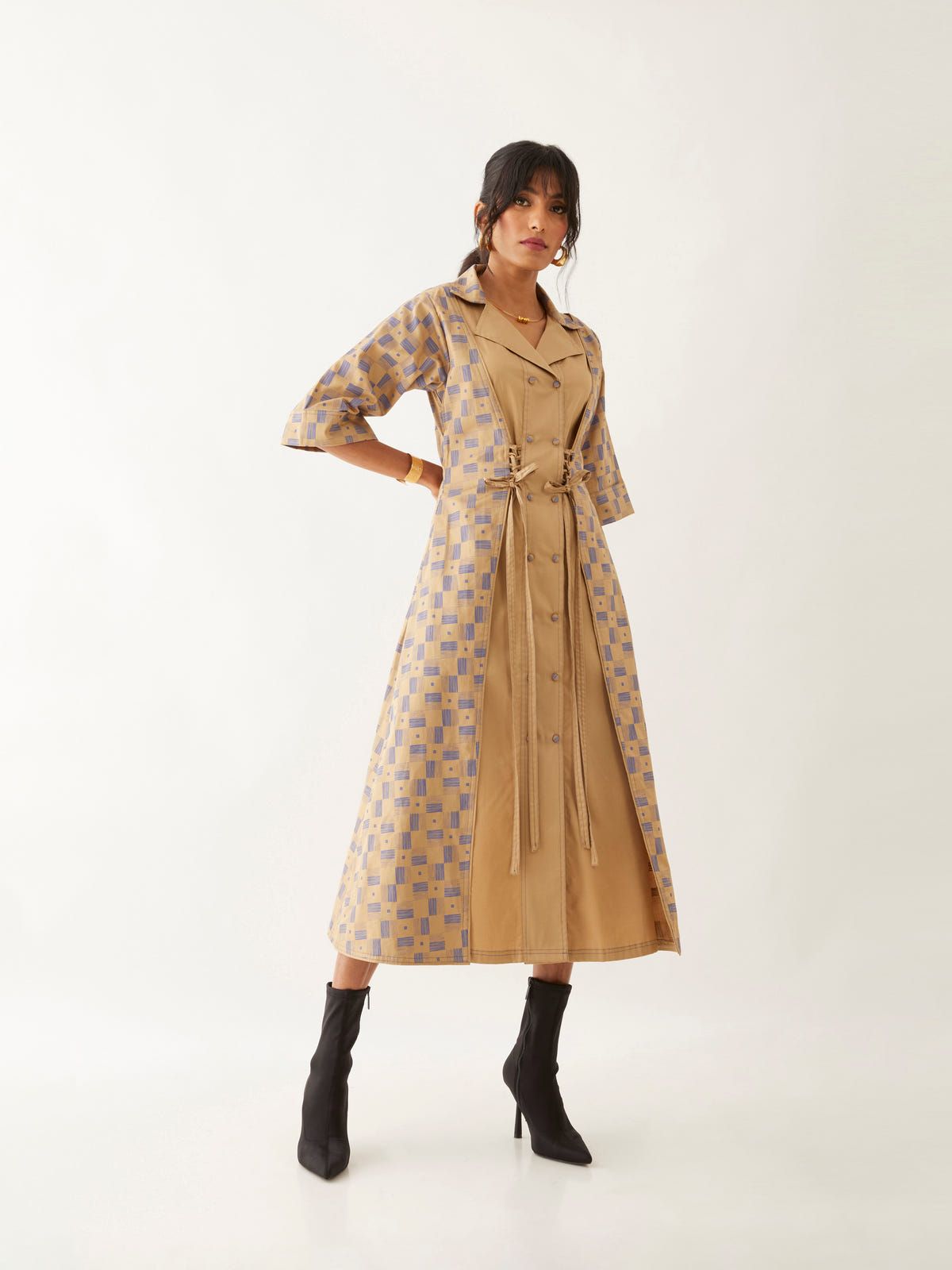 LEAH DRESS - SAND - image 2
