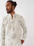 CARSON METEOR KURTA SET - WHITE view 6