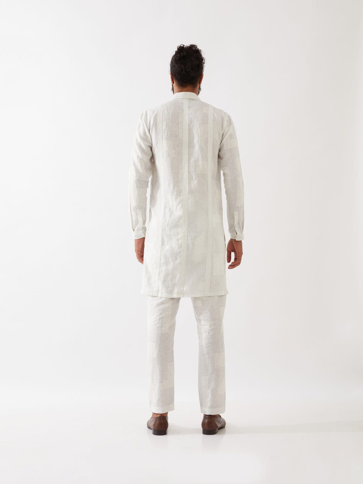 JOUNAH BLOCKS KURTA - WHITE - image 7