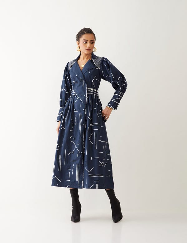 SON OF A NOBLE - SNOB — BLAIR DRESS - NAVY