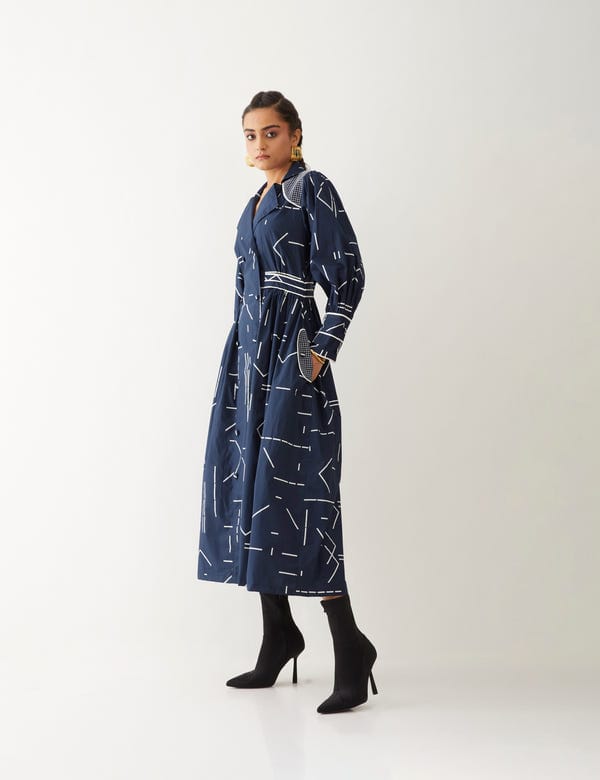 SON OF A NOBLE - SNOB — BLAIR DRESS - NAVY