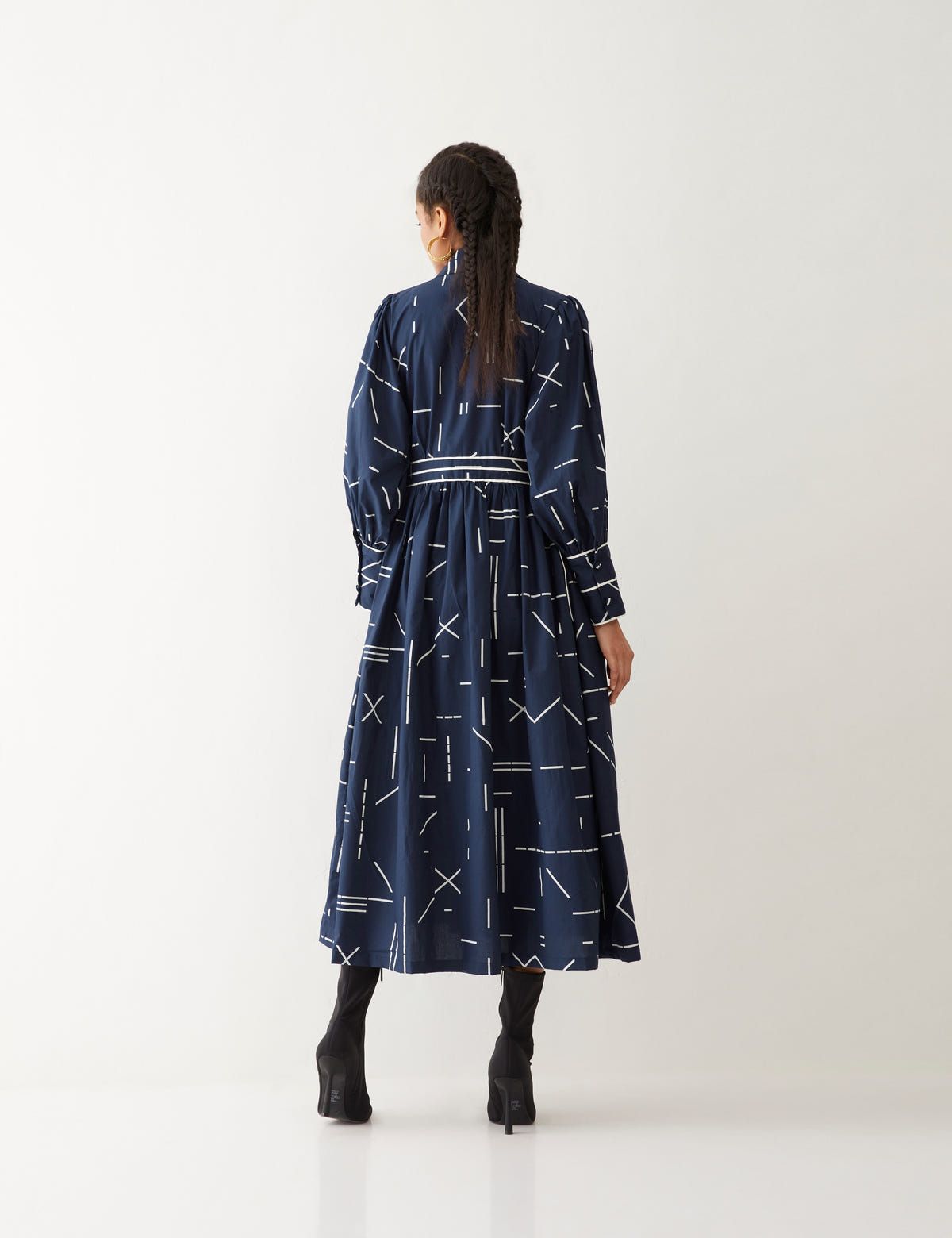 BLAIR DRESS - NAVY - image 3