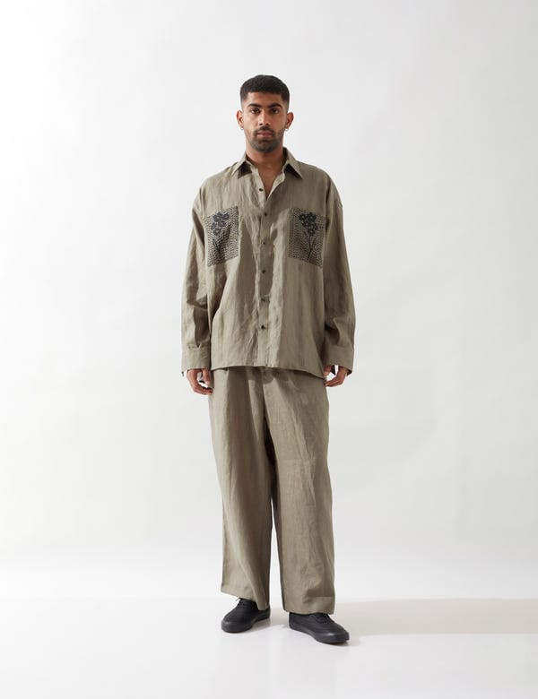 SON OF A NOBLE - SNOB — BLAISE FARM SHIRT- OLIVE