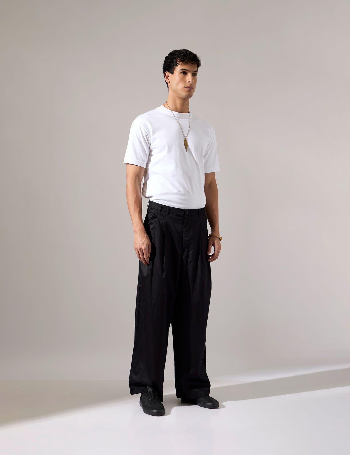 Jep Pleated Baggy Pant - Black - image 1