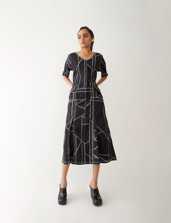 SON OF A NOBLE - SNOB — MOIRA DRESS - BLACK