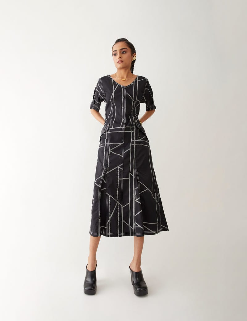 MOIRA DRESS - BLACK