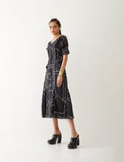 MOIRA DRESS - BLACK view 3