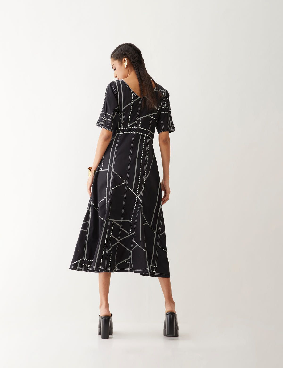 MOIRA DRESS - BLACK - image 4
