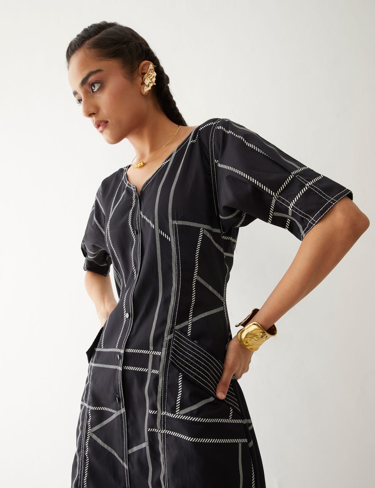 MOIRA DRESS - BLACK - image 5