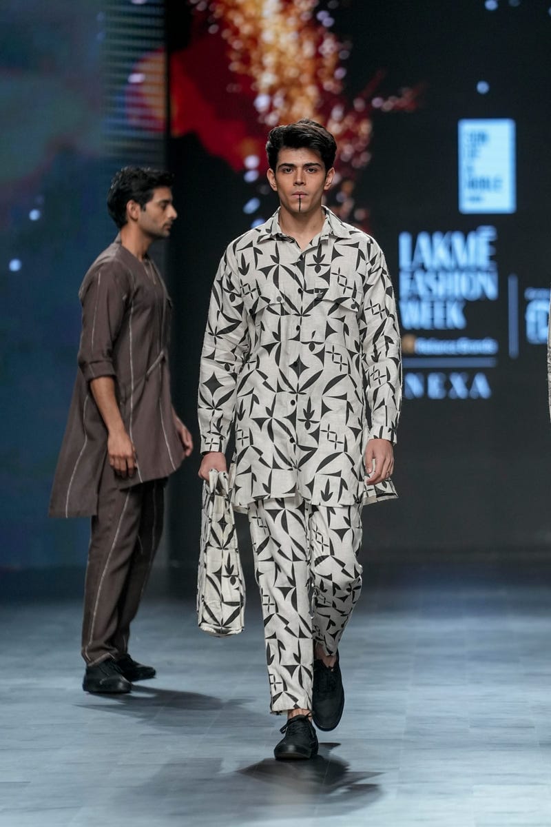 KABIR STENCIL LOOK - IVORY