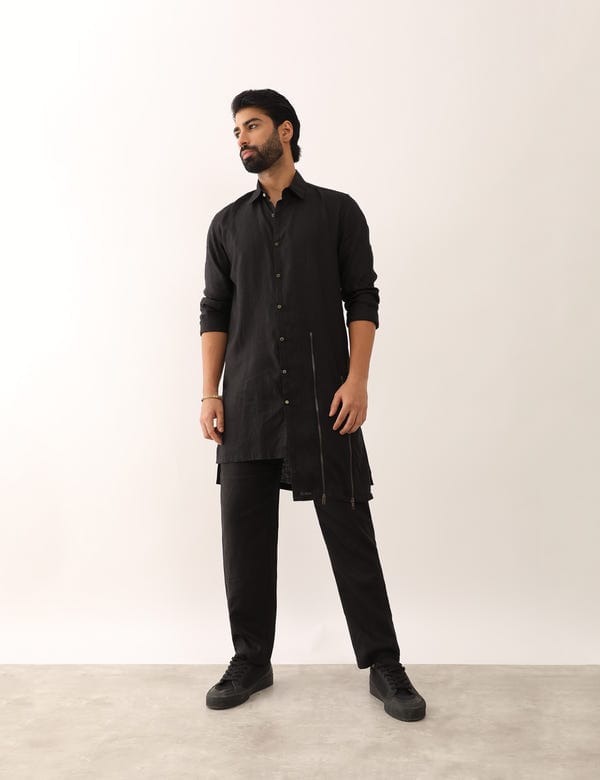 SON OF A NOBLE - SNOB — YATIN SHIRT SET - BLACK