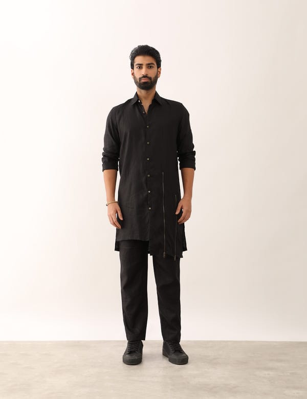 SON OF A NOBLE - SNOB — YATIN SHIRT SET - BLACK