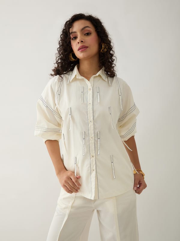 SON OF A NOBLE - SNOB — DRIP SHIRT - OFF WHITE