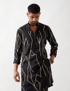 RORY METAL KURTA - BLACK view 2