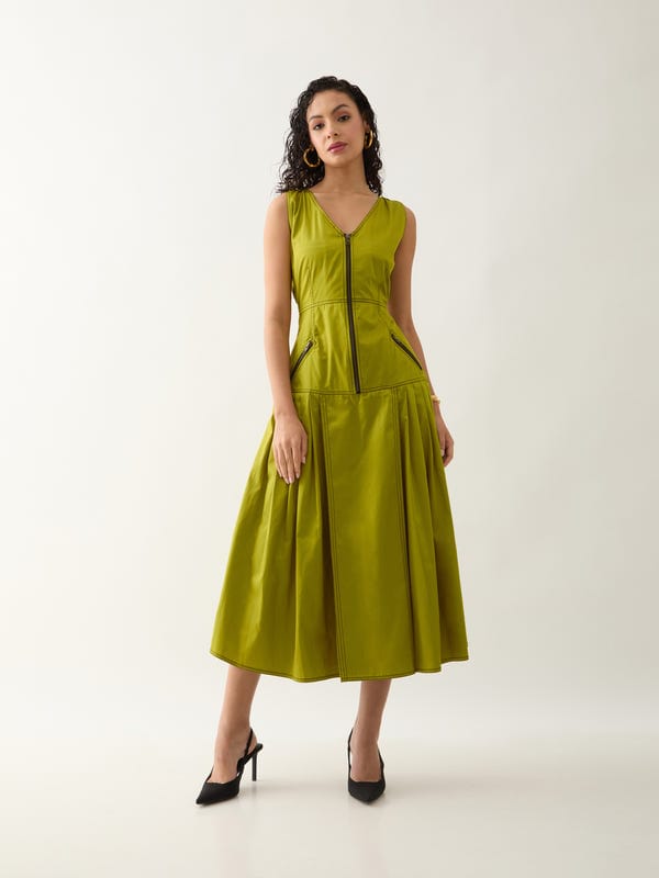 SON OF A NOBLE - SNOB — DELLA DRESS - LEAF