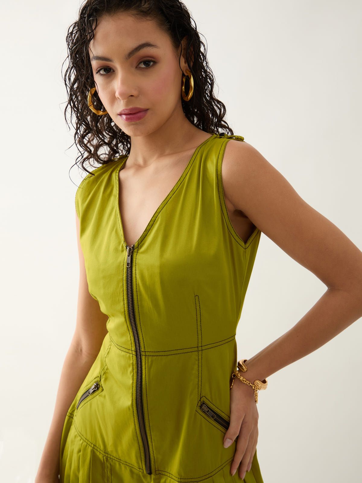DELLA DRESS - LEAF - image 4