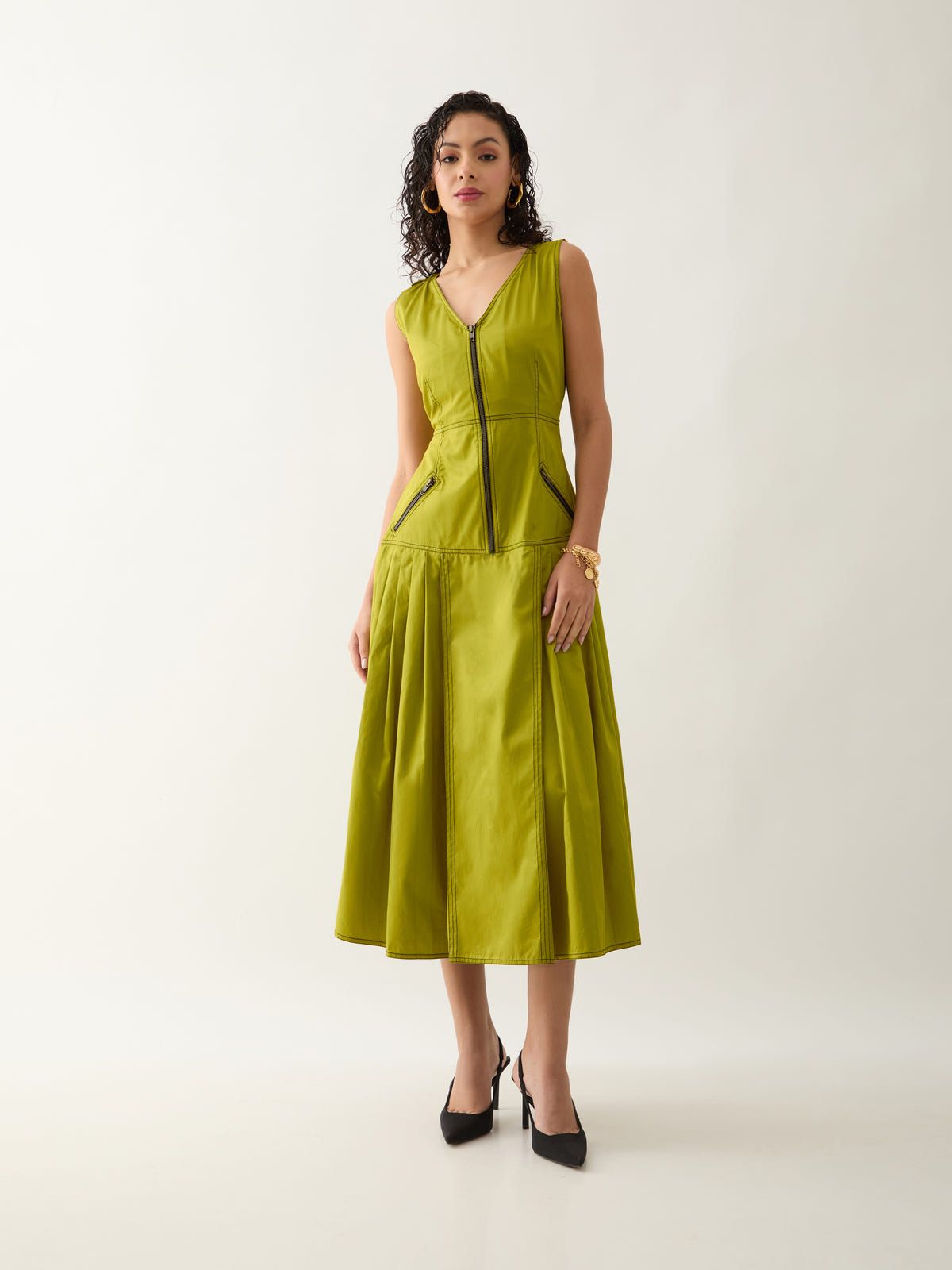DELLA DRESS - LEAF - image 5