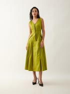 DELLA DRESS - LEAF view 5